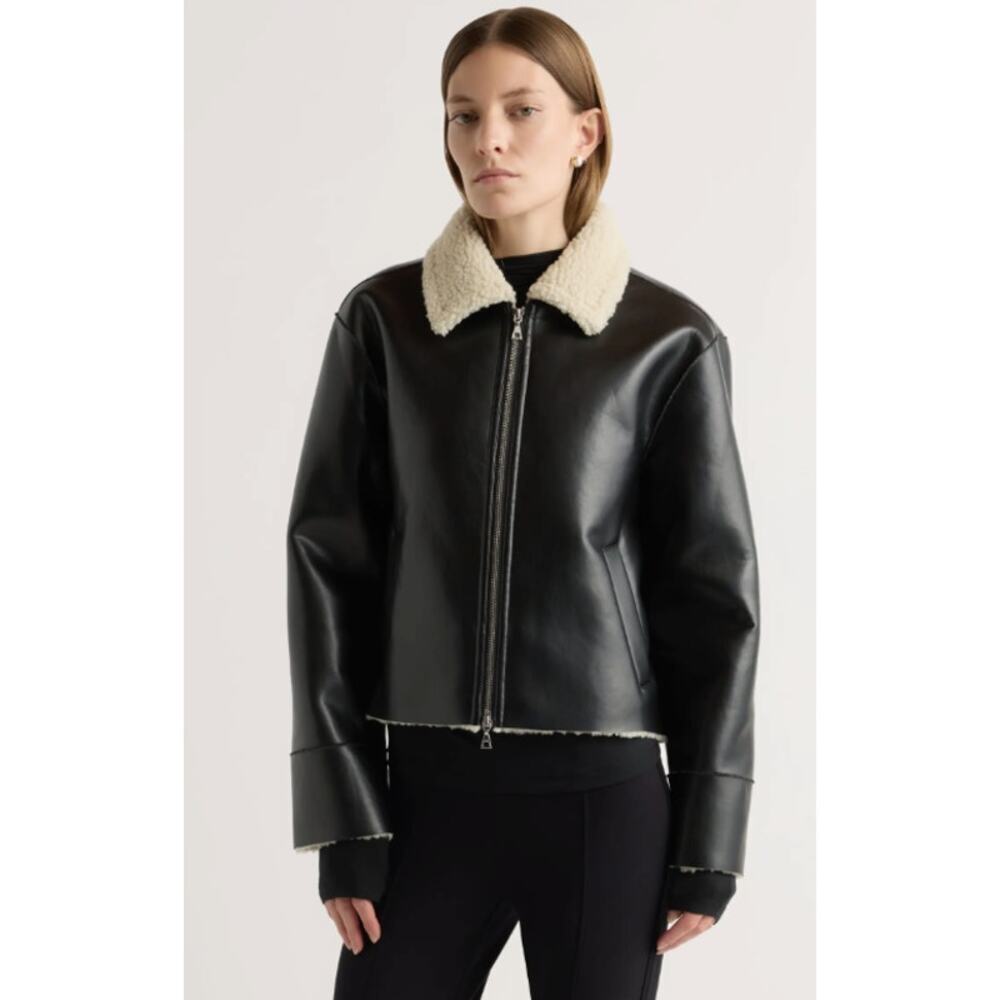 Modern Citizen Shearling Collared Bonnie Jacket Size XS